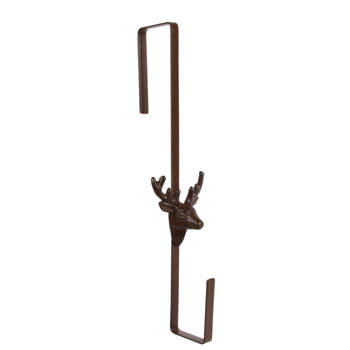 Esschert Design Cast Iron Door Wreath Hanger Deer Home Decor 35.5 cm Brown