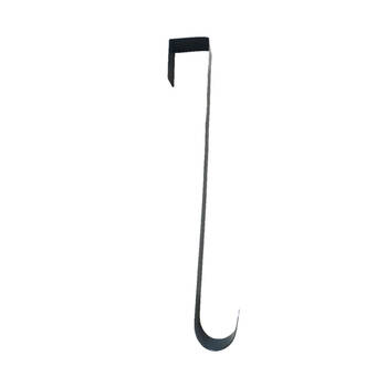 4PK Esschert Design Iron Door Wreath Hanger Plain Outdoor Decor 38.3 cm Black