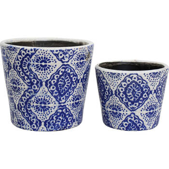 2pc LVD Terracotta Indoor Decorative Planter Pot Set 16x14/12x10cm Sorrento