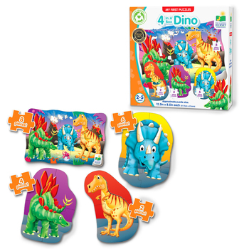 Learning Journey My First Puzzle Sets  4-In-A-Box Puzzles Dino 2-5y