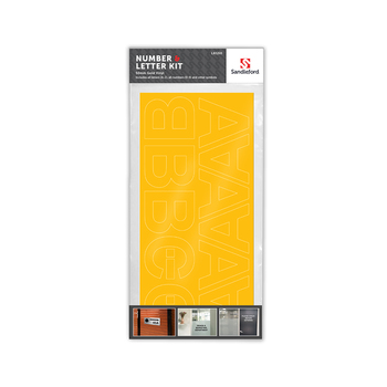 Sandleford 50mm Repos Letters/Numbers Stickers Helvetica Gld