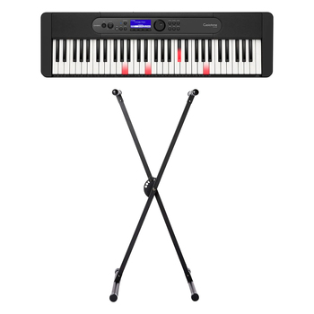Casio Casiotone LKS450 61-Key Light-Up Electric Keyboard With Stand Black