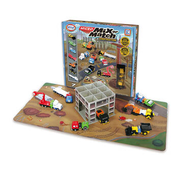Popular Playthings Micro Mix or Match Construction Vehicles Toy Kids 3y+