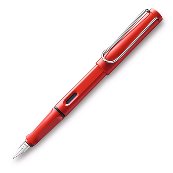 Lamy Safari Fountain Pen Fine Nib Tip Stationery - Red