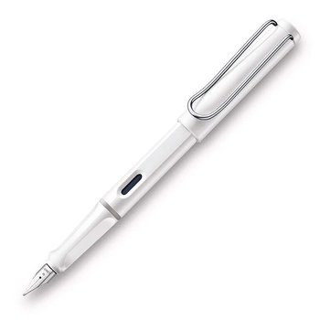 Lamy Safari Fountain Pen Fine Nib Tip Stationery - Shiny White