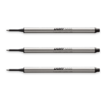 3PK Lamy M66 Rollerball Refill For Swift/Tipo/Dialog-2 Pen Medium Nib - Black