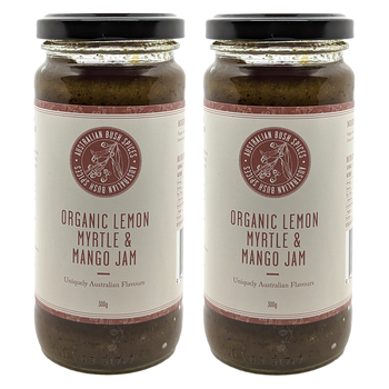 2PK Australian Bush Spices Organic Lemon Myrtle and Mango Jam 300g