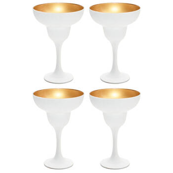 4pc Artcraft Luna Classic Martini Glass Party Beverage 305ml White/Gold