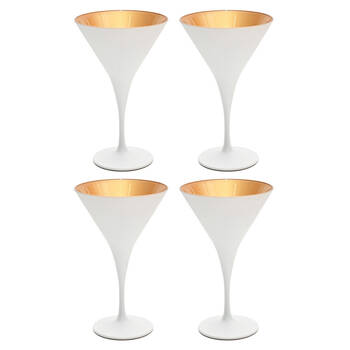 4pc Artcraft Luna Classic Martini Glass Party Beverage 175ml White/Gold