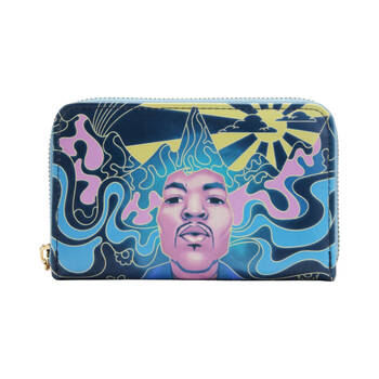 Jimi Hendrix Psychadelic Landscape Glow Zip Around Purse Wallet 15.24cm
