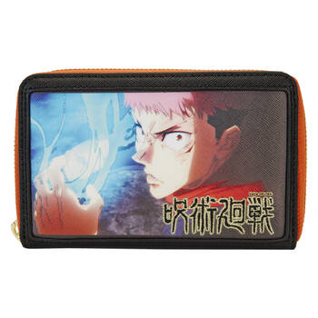  Vegan Leather Jujutsu Kaisen Yuji Itadori Cosplay Zip Wallet 6x4in