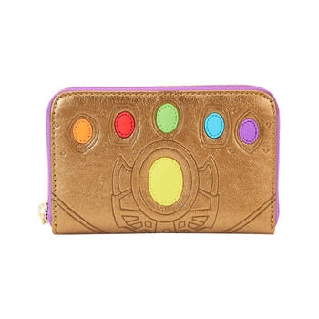 Loungefly Marvel Comics Thanos Gauntlet Metallic Zip Around Wallet