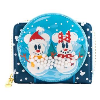 Disney Mickey Mouse Snowman Snow Globe Money Purse