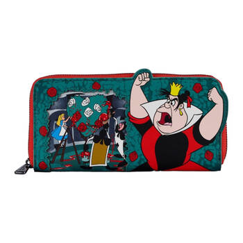 Alice In Wonderland Faux Leather Queen Of Hearts Zip Purse Mini Wallet