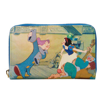Snow White And The Seven Dwarfs (1937) Faux Leather Scenes Zip Purse 6x4in