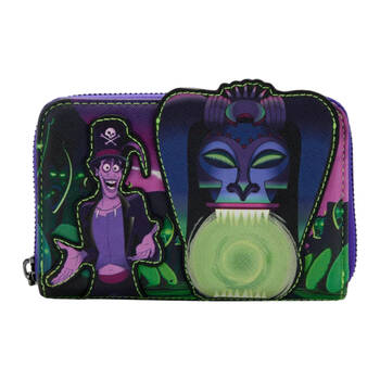 Princess And The Frog Faux Leather Facilier Glow Zip Purse 6x4in