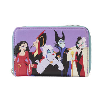 Disney Villains Color Block Zip Around Purse Wallet 15.24cm