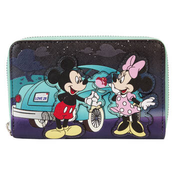 Disney Mickey & Minnie Date DriveIn Zip Wallet 6x4in