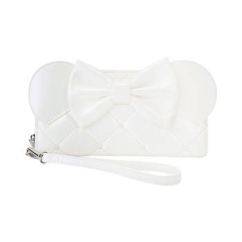 Disney Irredescent Wedding Zip Around Wristlet Wallet 8x4in