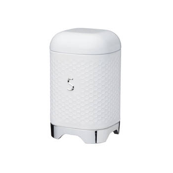 Kitchen Craft Lovello Retro Stainless Steel Sugar Jar 19cm - Ice White