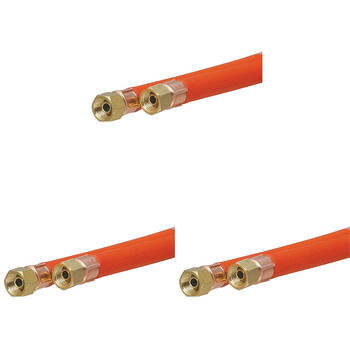 3PK Companion 1/4" x 1/4" BSPF Female 1.5M Low Pressure Gas Hose