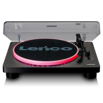 Lenco Turntable w/ LED Lights/Built-in Speakers - Black