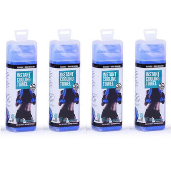 4PK Instant Cooling Towel - Blue