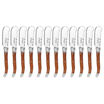 12pc Laguiole Silhouette 15.5cm Stainless Steel Pate Knife - Wooden
