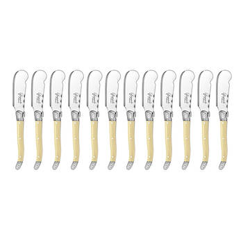 12pc Laguiole Silhouette 15.5cm Stainless Steel Pate Knife - Ivory