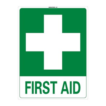 First Aid Large Sign 450x600x1mm Polypropylene