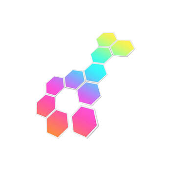 Laser Smart Home DIY Bluetooth Wireless 10xHexagon Lights Alexa/Google Assistant