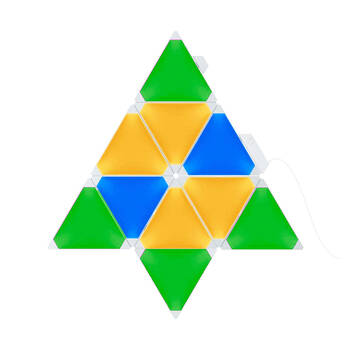 10pc Laser Smart Home WiFi RGB DIY Triangle Light Panels Alexa/Google Assistant