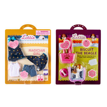 Lottie Magician Girl Outfit/Biscuit The Beagle Dog Dress Up Combo Set 3y+