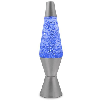 Blue/Blue Glitter Lamp Silver Retro  Moody Room decor  37cm Novelty