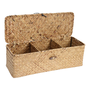 LVD Straw 33cm Woven Case w/ Section Storage - Natural