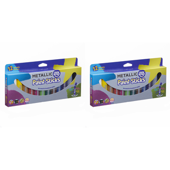 2x 12pc Little Brian Paint Sticks Metallic Colour Kids/Childrens Toy 3+