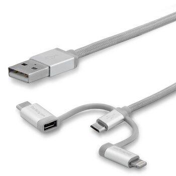 2m USB Multi-Charging Cable - Lightning USB-C Micro-USB