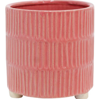 LVD Ceramic Decorative Textured Indoor Planter Pot Sunset 13.5x14cm Pink