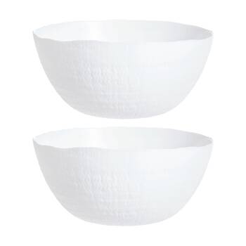 2pc Luminarc Ammonite Serving Bowl 23x10.5cm Serveware Opal Glass White