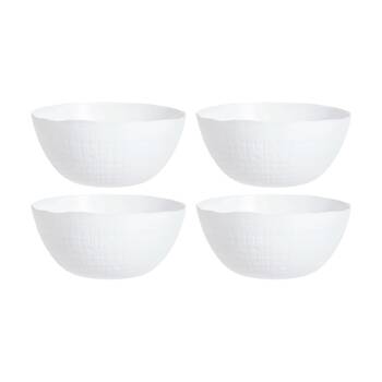 2x 2pc Luminarc Ammonite Serving Bowl 23x10.5cm Serveware Opal Glass White