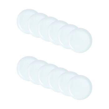 2x 6pc Luminarc Diwali Dinner Plate 25x25x1.7cm Serveware Opal Glass White