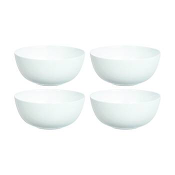 2x 2pc Luminarc Diwali Serving Bowl 21x21x9.3cm Serveware Opal Glass White