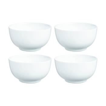 4pc Luminarc Diwali Cereal Bowl 14.x14x8cm Serveware Opal Glass White