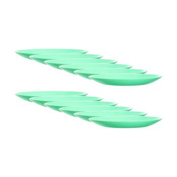 2x 6pc Luminarc Diwali Dessert Plate 19x1.7cm Serveware Opal Glass Turquoise