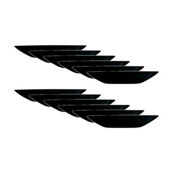 2x 6pc Luminarc Diwali Soup Plate 20x4.2cm Serveware Opal Glass Black