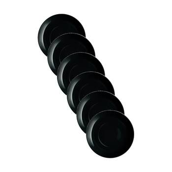 6pc Luminarc Diwali Dessert Plate19x2cm Serveware Opal Glass Black