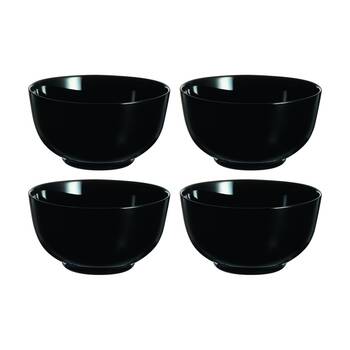 4pc Luminarc Diwali Cereal Bowl 15x8cm Serveware Opal Glass Black