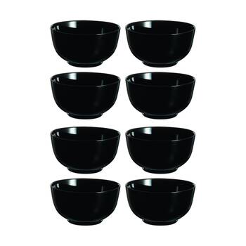 2x 4pc Luminarc Diwali Cereal Bowl 15x8cm Serveware Opal Glass Black