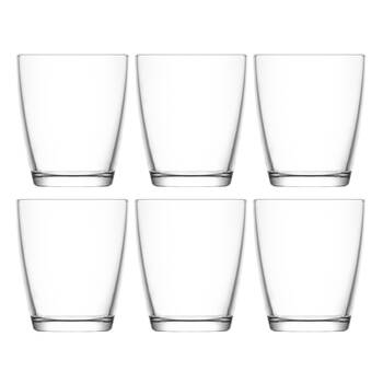 6pc Artcraft Luna Modern Design Hi-Ball Drinking Glass 340ml Clear