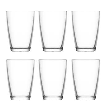 6pc Artcraft Luna Modern Design Hi-Ball Drinking Glass 415ml Clear